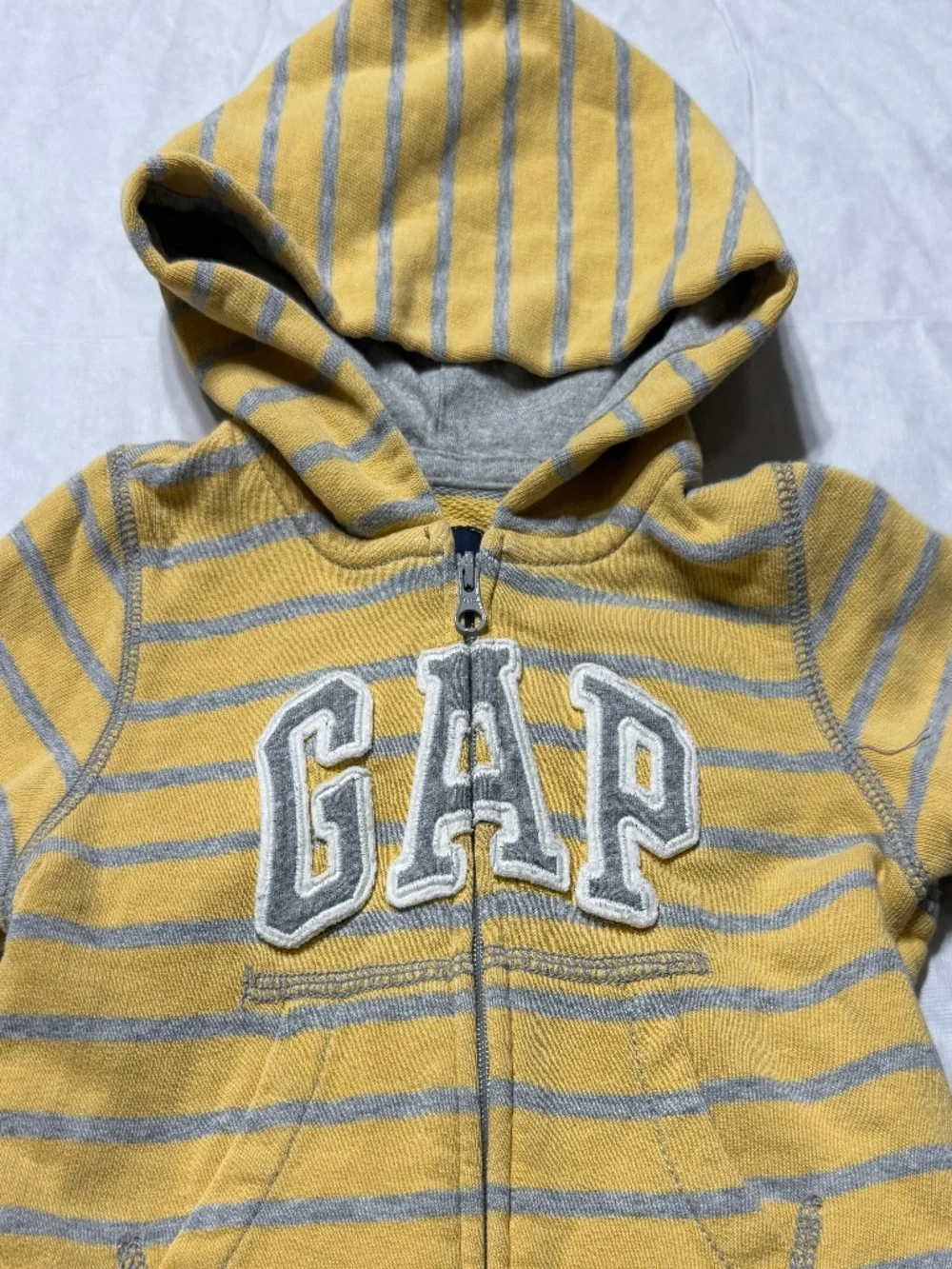 Baby GAP Toddler Baby Boy Girl Striped Hooded Jacket Size 12-18 Months